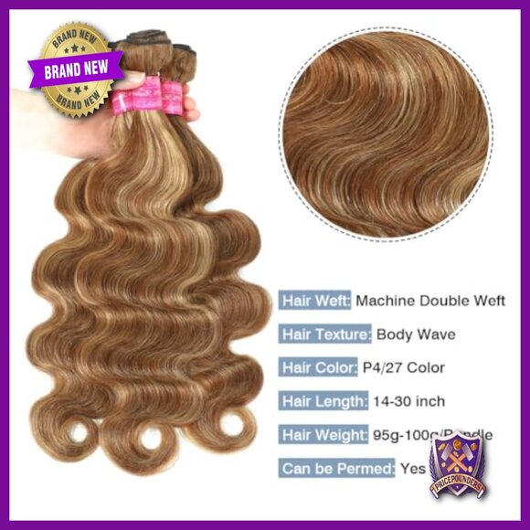 100% Human Hair Extensions 3 Bundles Body Wave Virgin Brazilian 14-30 Inch main image 6